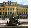 Schönbrunn′s front side with a Baroque fountain